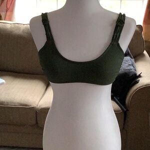 Olive green bikini top
